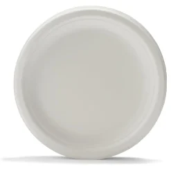 Assiette à dessert ronde en canne à sucre x12