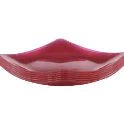 Assiette plastique rose fuchsia x4