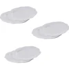 Assiette plate blanche contour design antique x6