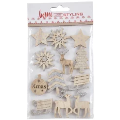 Autocollants thème Noël argentés