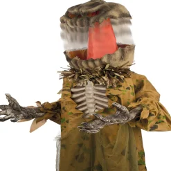 Automate épouvantail citrouille sonore et animé H170cm