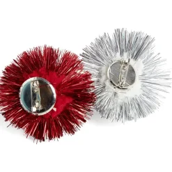 Badge pompon Noël x4