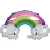 Ballon alu arc-en-ciel multicolore L80cm