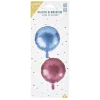 Ballon aluminium bleu et rose x 2