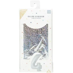 Ballon chiffre 4 en aluminium