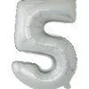 Ballon chiffre 5 en aluminium