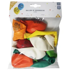 Ballon de baudruche anniversaire 18 ans multicolore x10