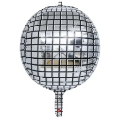 Ballon en 4D disco argenté 36cm