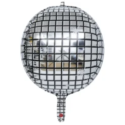 Ballon en 4D disco argenté 36cm