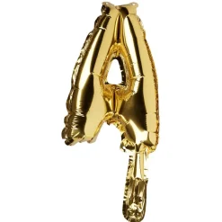 Ballon JOYEUX ANNIVERSAIRE en aluminium doré/argenté