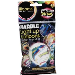 Ballon lumineux LED design marbre x4