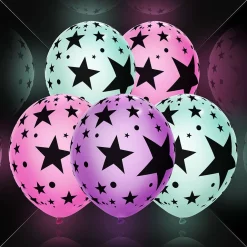 Ballon lumineux LED Illooms motifs étoiles x5