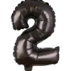 Ballon noir chiffre 2