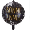 Ballon rond Bonne année noir Ø36 cm
