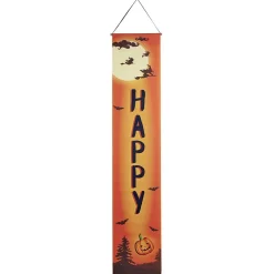 Bannière verticale inscription Happy Halloween 40xH200cm x2