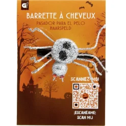 Barrette enfant Haloween décor araignée
