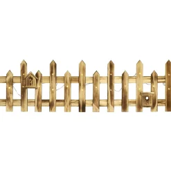 Barrière en bois lumineuse clôture de Noël 18 LED blanc chaud