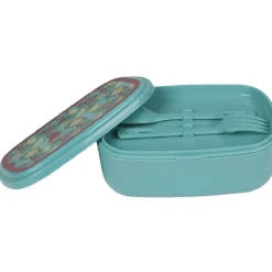 Bento bleu décor fruits exotiques