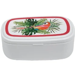 Bento lunch box plastique perroquet exotique