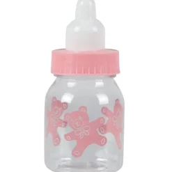 Biberon baptême rose x4