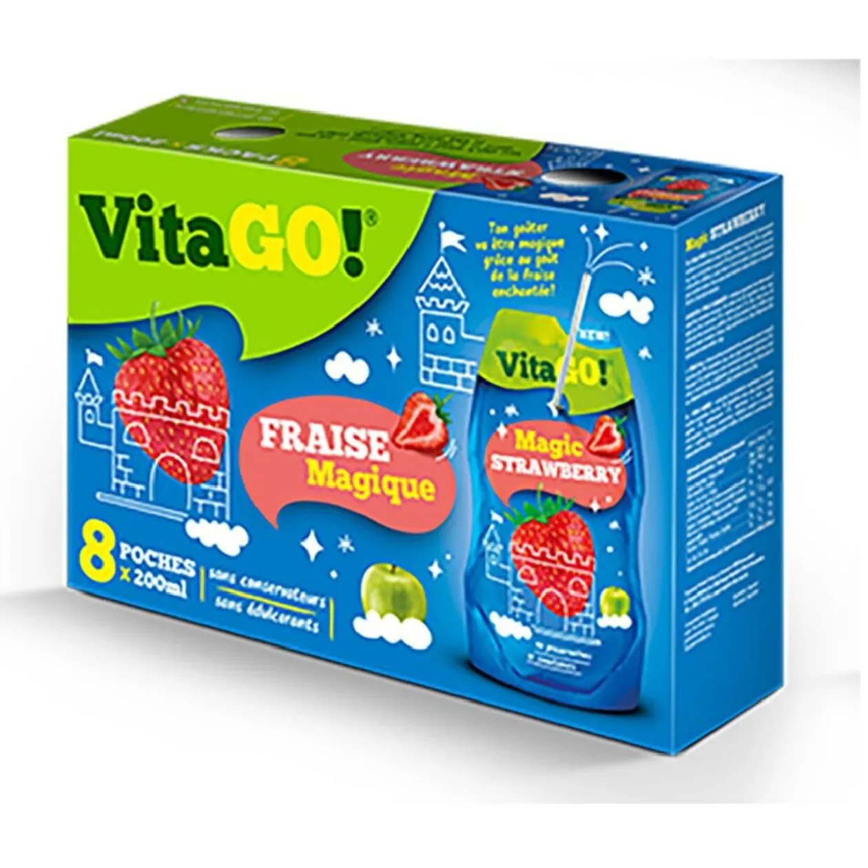 Boisson fraise Vitago 20cl x8