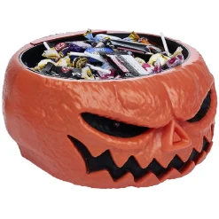 Bol à bonbons animé citrouille orange