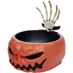 Bol à bonbons animé citrouille orange