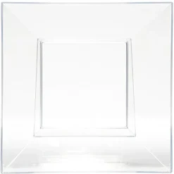 Bol plastique carré transparent 12,4x12,4xH6,4 cm x12