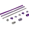 Bolduc noeud et papier cadeau rose violet argenté