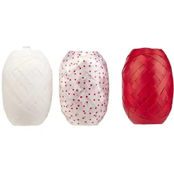 Bolduc Noël blanc rouge L.10m x3