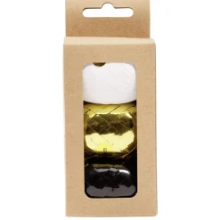 Bolduc Noël noir blanc doré L.10m x3