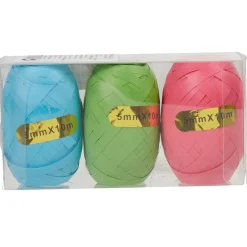 Bolduc rose vert et bleu fluo 10 m x3