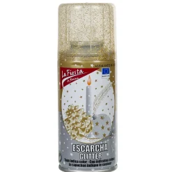 Bombe de Noël pailletée dorée