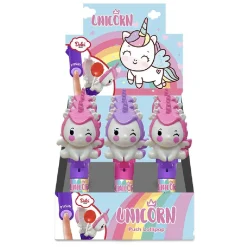 Bonbon sucette pop-up forme licorne rose ou violet