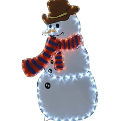 Bonhomme de neige lumineux multicolore