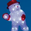 Bonhomme de neige Noël lumineux h.28 cm