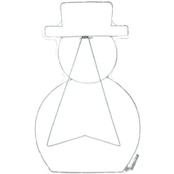 Bonhomme de neige néon lumineux blanc Noël