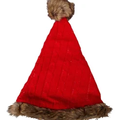 Bonnet de Noël rouge marron