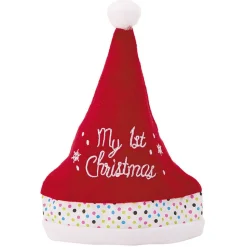 Bonnet et Bavoir brodés pour bébé de Noël