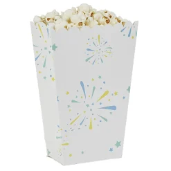 Boîte à bonbons ou pop corn motif feux d'artifice x 4