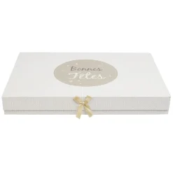 Boîte à cadeau Noël dorée