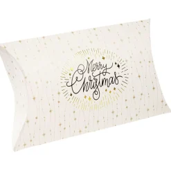 Boîte cadeau berlingot Noël doré L.14 x l.3 x H.10 cm