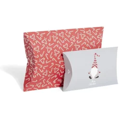 Boîte cadeau berlingot Noël motif sucre d'orge x2