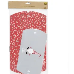 Boîte cadeau berlingot Noël motif sucre d'orge x2