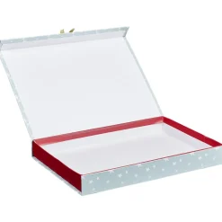 Boîte cadeau motif Père Noël Ours L.34,5 x l.24 x H.4 cm