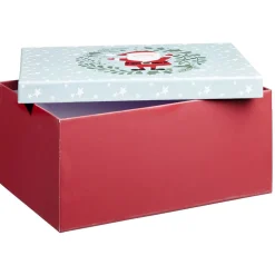 Boîte cadeau motif Père Noël L.32,5 x l.14,5 x H.23 cm