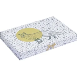 Boîte cadeau Noël motif nature et renard