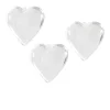 Boîte forme coeur transparent x3