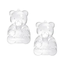 Boîte forme ourson transparent x2