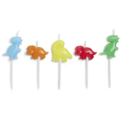 Bougie dinosaure pique x5